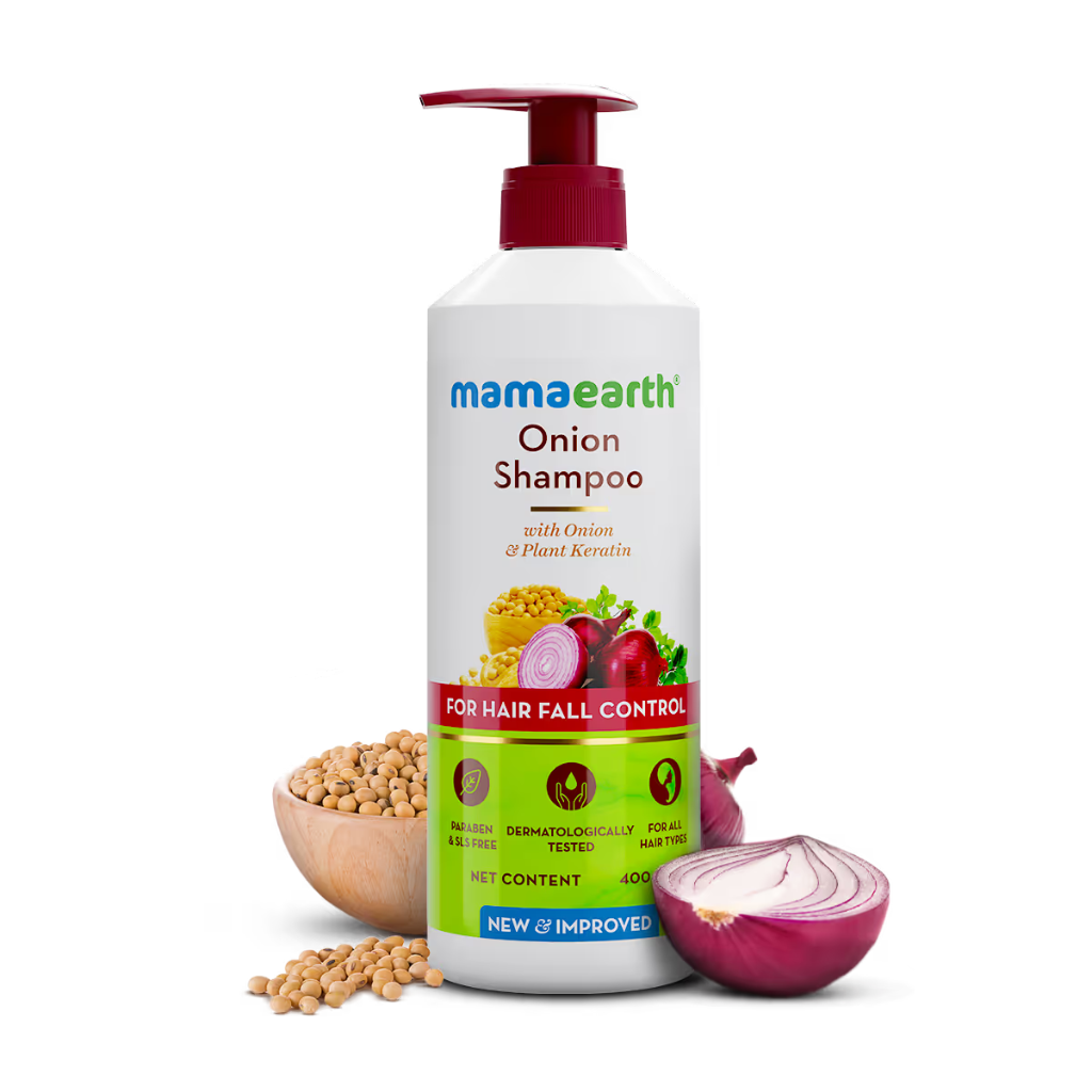 Mamaearth Onion Shampoo for Hair Growth and Hair Fall Control