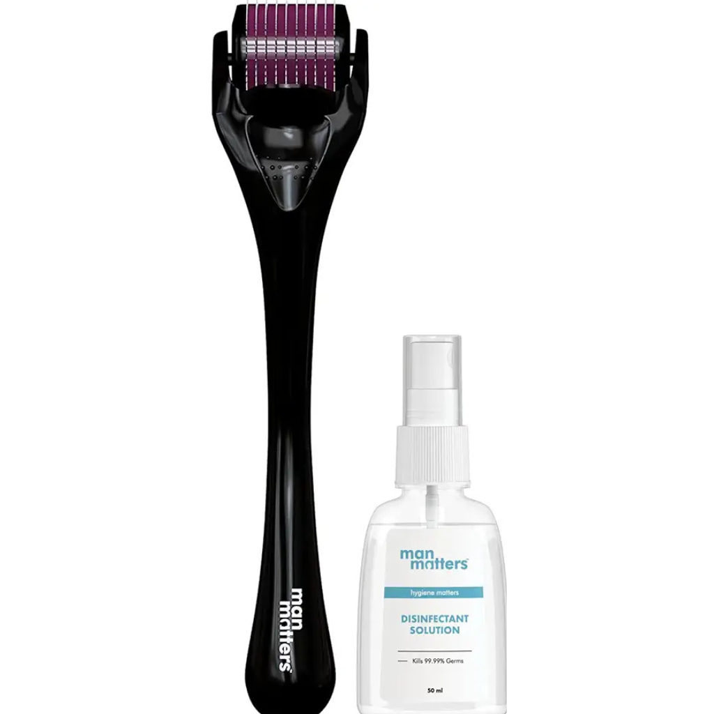Man Matters 1.00 mm Derma Roller with Disinfectant
