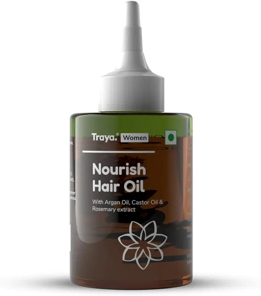 Complete hair fall treatment kit featuring Traya  Nourish Hair Oil.