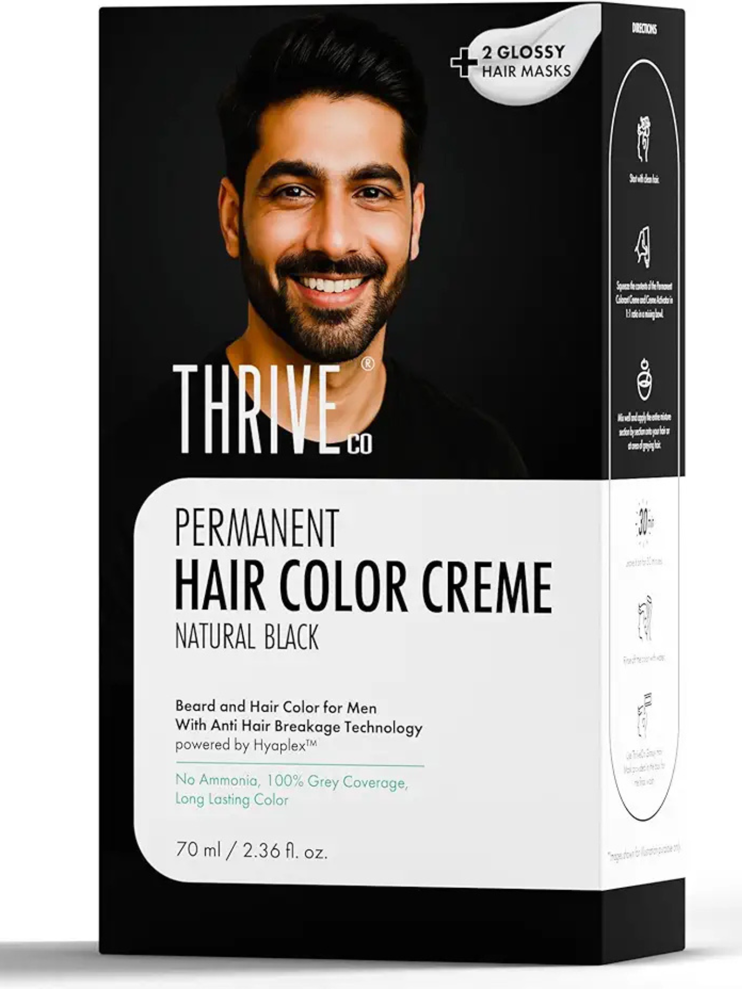ThriveCo Permanent Hair Color Creme with Hyaplex bond-building technology for damage-free coloring and hair repair.