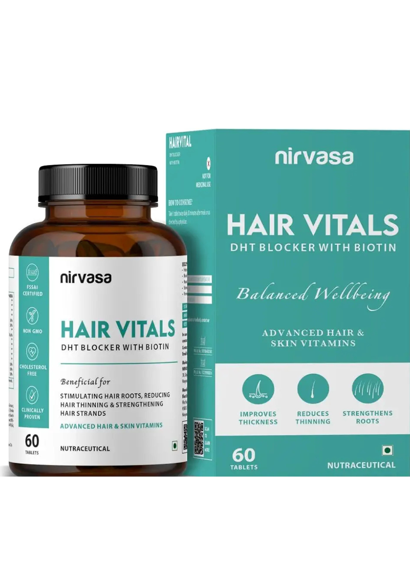 An effective unisex option that provides Beta-Sitosterol and Pumpkin Seed Extract to improve hair thickness and reduce breakage.